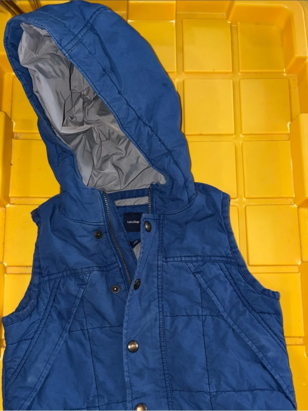 GAP Royal Blue Quilted Hooded Vest for Kids
